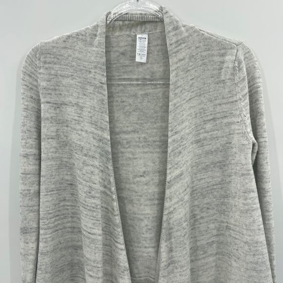 IVIVVA By Lululemon Knit Sweater Girls Size 14 Cotton Blend Open Front Cardigan - Picture 4 of 7